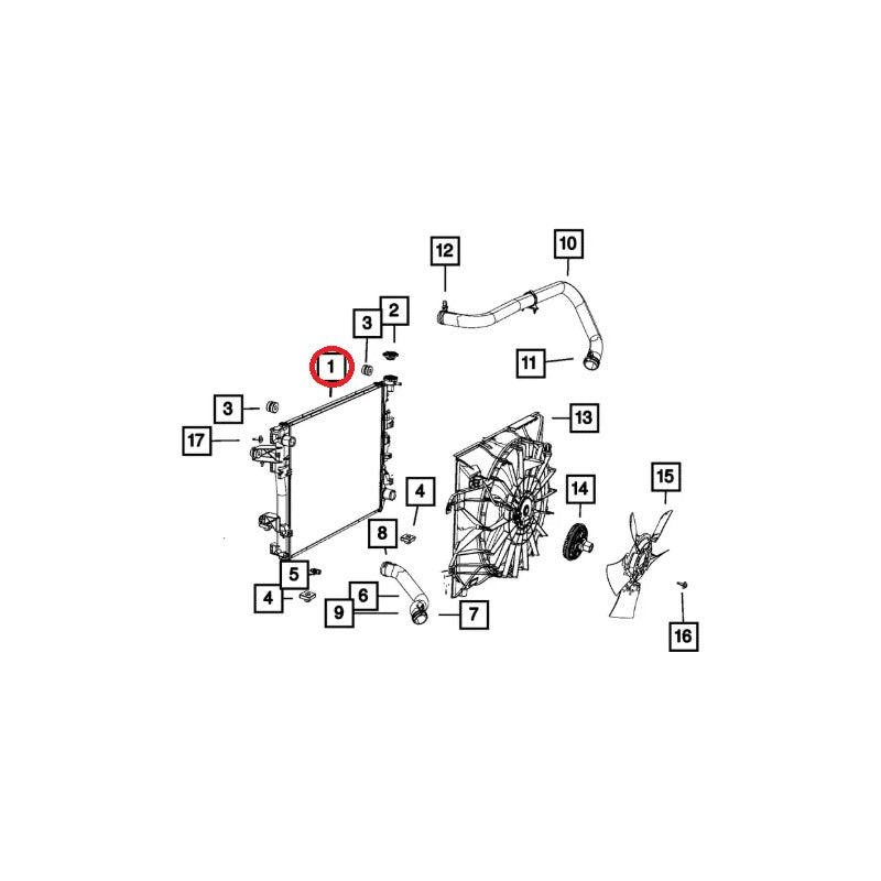 Radiador Ram 1500 3.6 (2019/2024)
