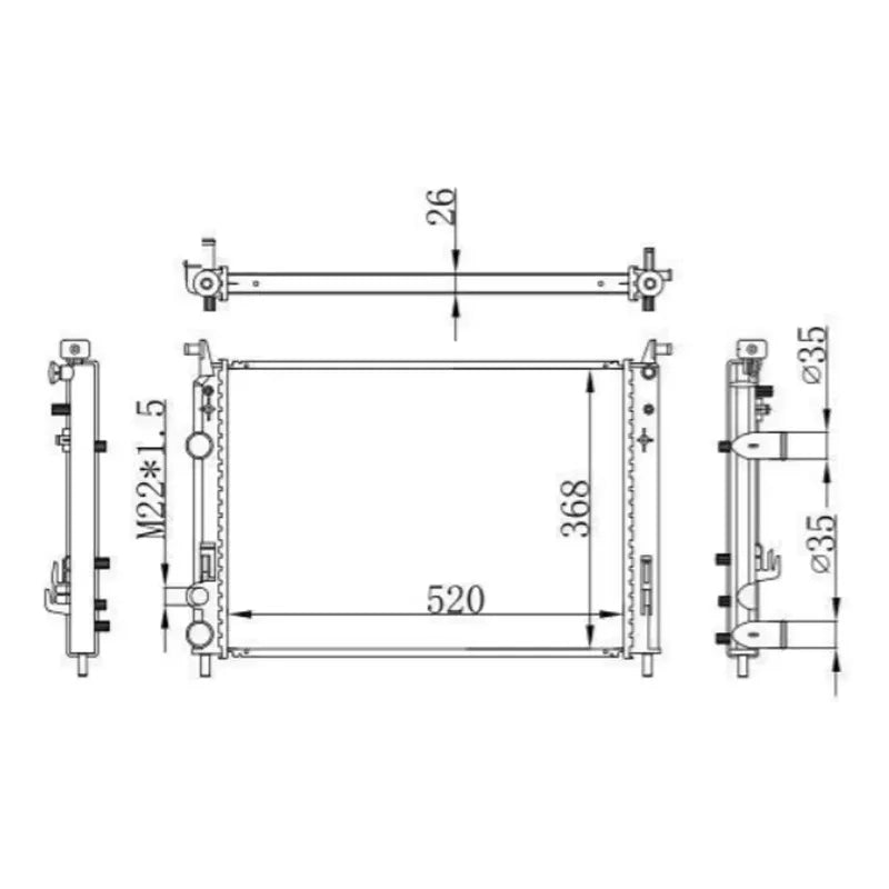 Radiador Ram 700 1.4 (2018/2022) 4x2