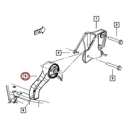 Soporte Motor Trasero Jeep Compass, Patriot 2.0 (2007/2017)