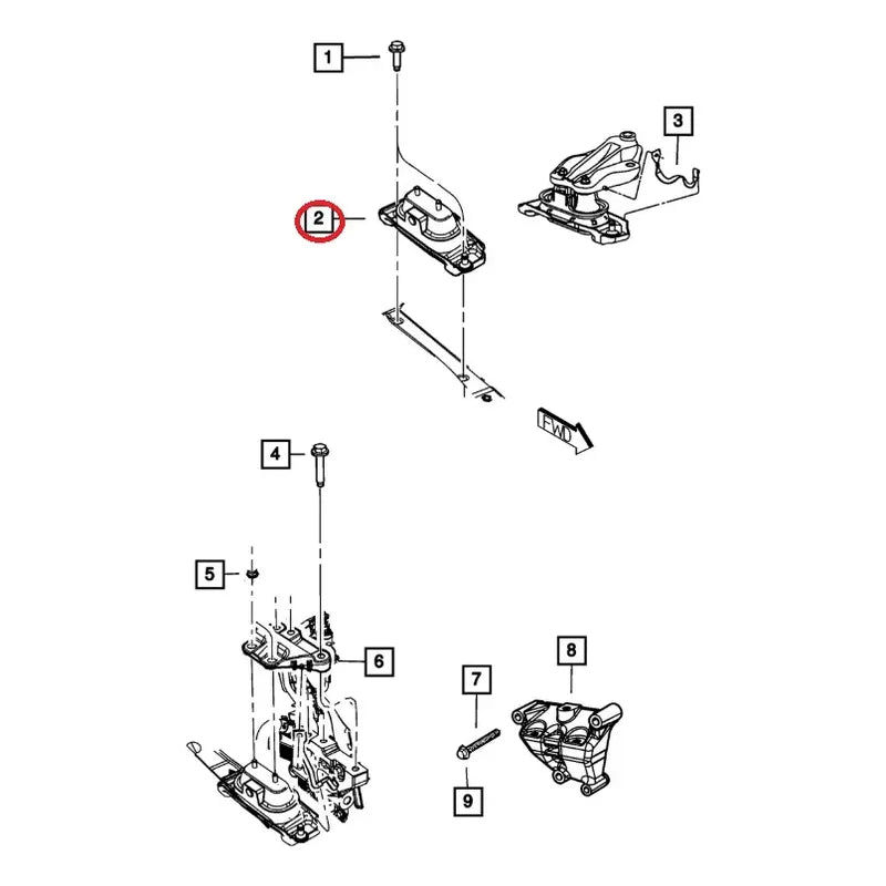 Soporte De Motor Delantero Dodge Grand Caravan 3.6 (2011/20)