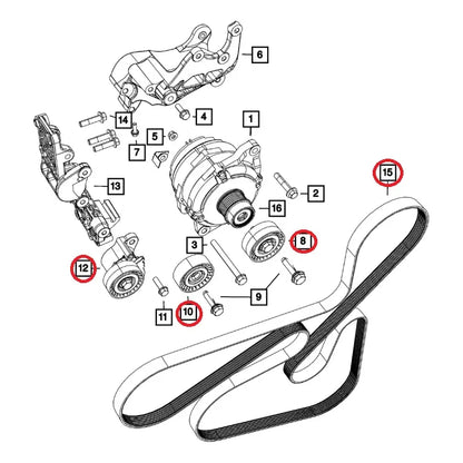 Kit Correa Accesorio Tensor Jeep Compass Patriot 2.4 2007/17