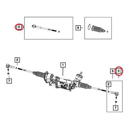 Kit Terminal Extremo Axial Dirección Ram 1500 3.0 3.6 13/18