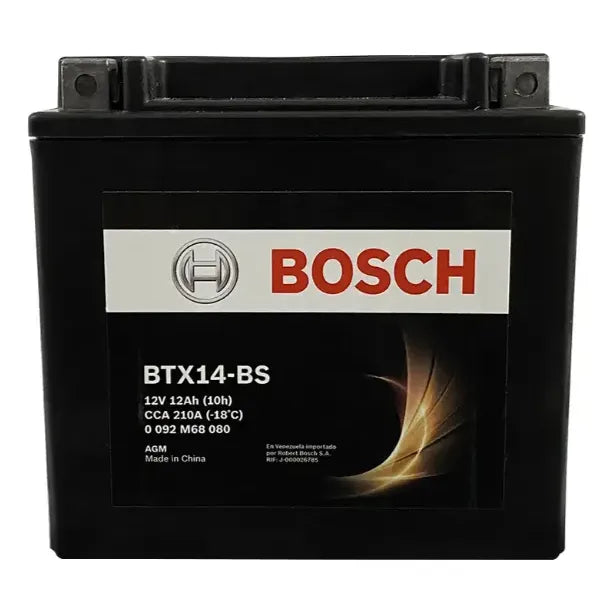 Batería Auxiliar Agm 12ah Btx14-bs Cca210 Izquierdo