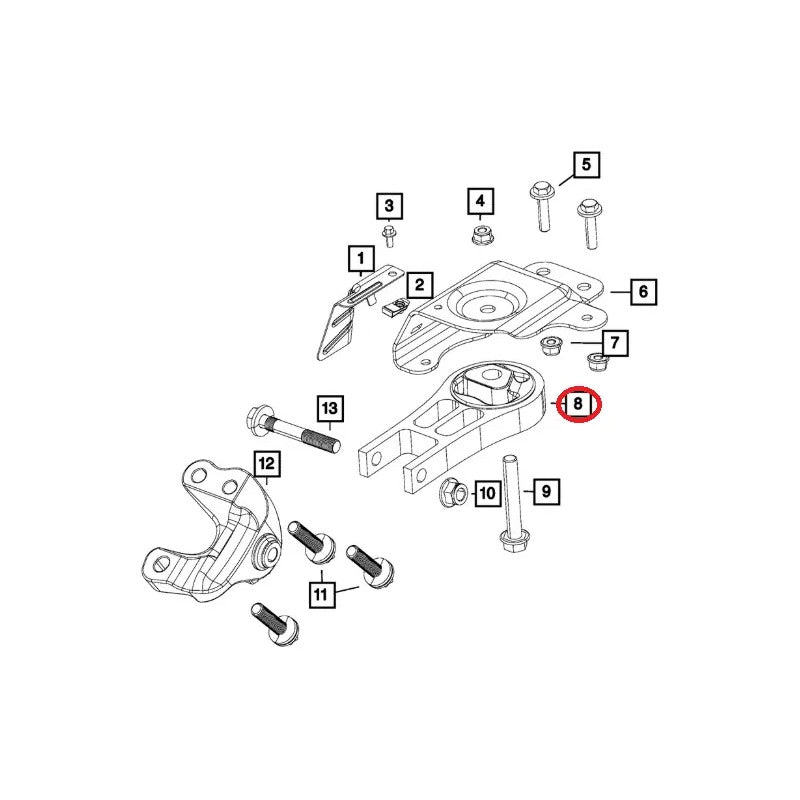 Soporte De Motor Trasero Jeep Cherokee 2.4 (2014/2018)